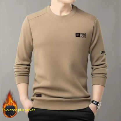 Autumn And Winter New Fleece-lined Thickened Men's Sweater