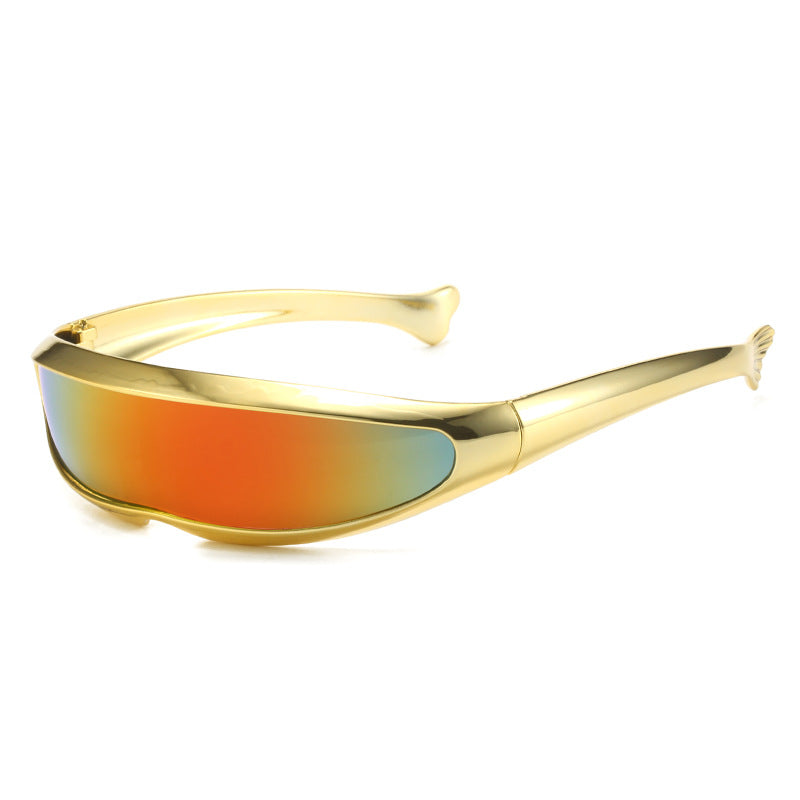 Silver Electroplated Dolphin Men's Outdoor Sports Cycling Sunglasses