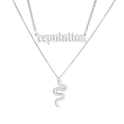 Men's And Women's Gold Snake Necklace