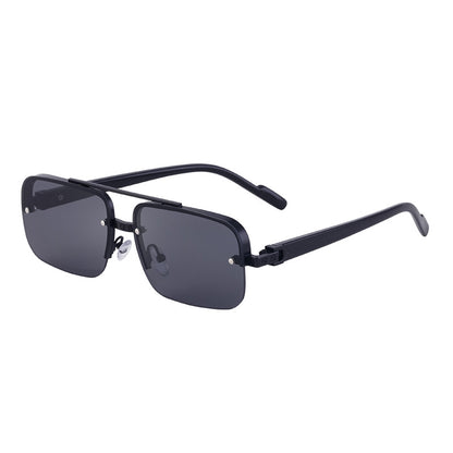 European And American Retro Metal Double Beam Sunglasses