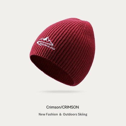 Outdoor Travel Skiing Thickened Wool Beanie Hat