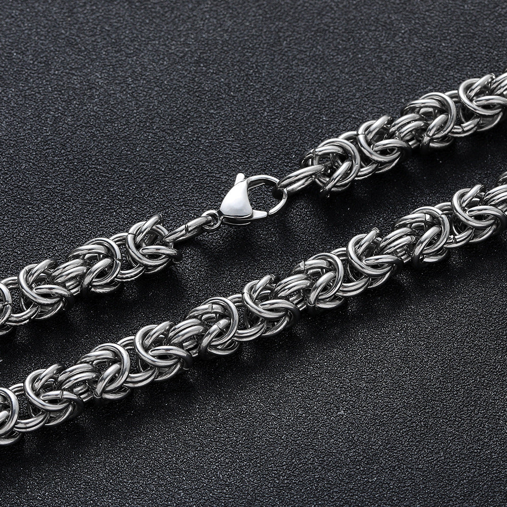 Domineering Hip Hop Stainless Steel Hand-woven Keel Chain