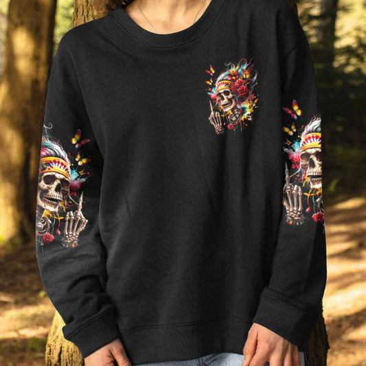 Printed Casual Women's Loose Crew Neck Top