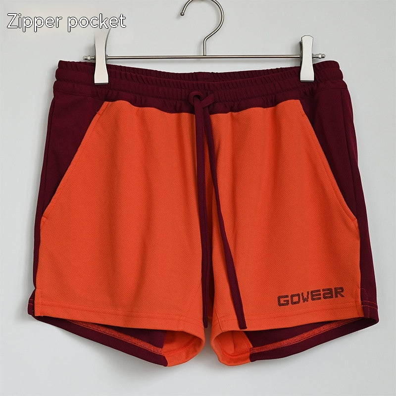 Men's Zipper Mesh Breathable Shorts Beach Pants