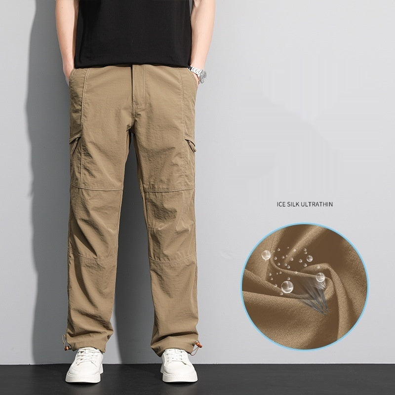 Multi-pocket Straight Cargo Men's Loose Casual Pants