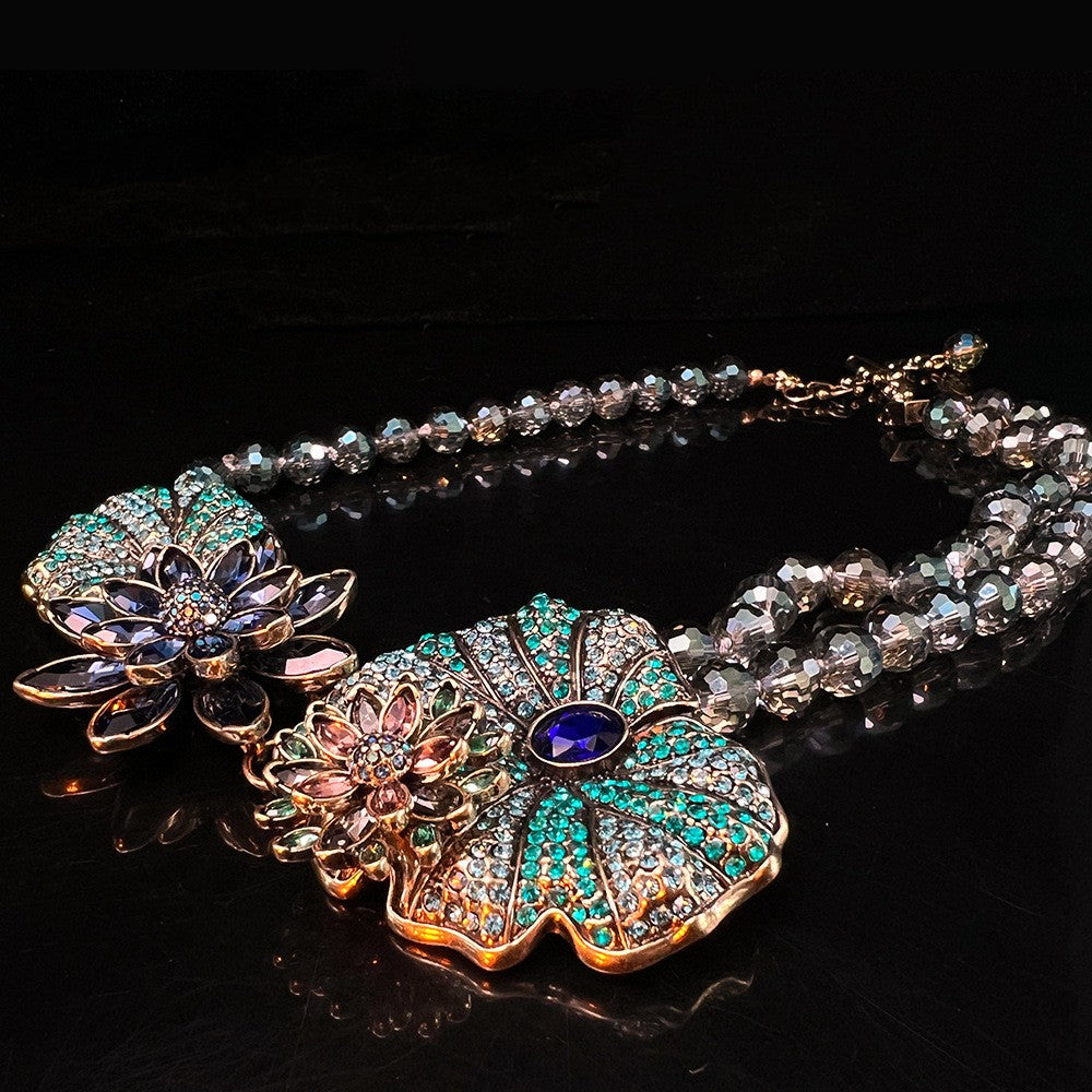 Vintage Western Antique Flower Necklace For Women