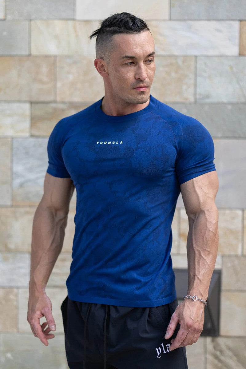 Workout Clothes Camouflage Sports T-shirt Men