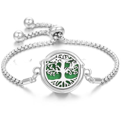 Lucky Tree Aromatherapy Oil Bracelet Stainless Steel