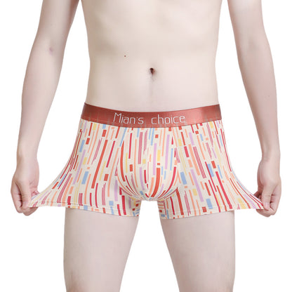 Ice Silk Men's Underwear Comfort Printing Shorts