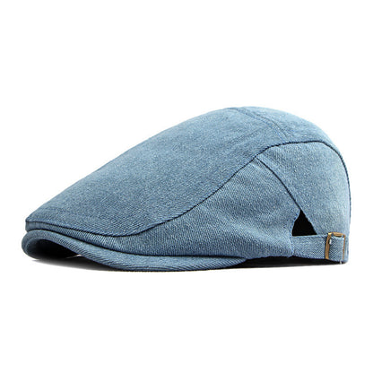 Simple Light Board Washed Denim Hat Men And Women All-match Retro Peaked Cap