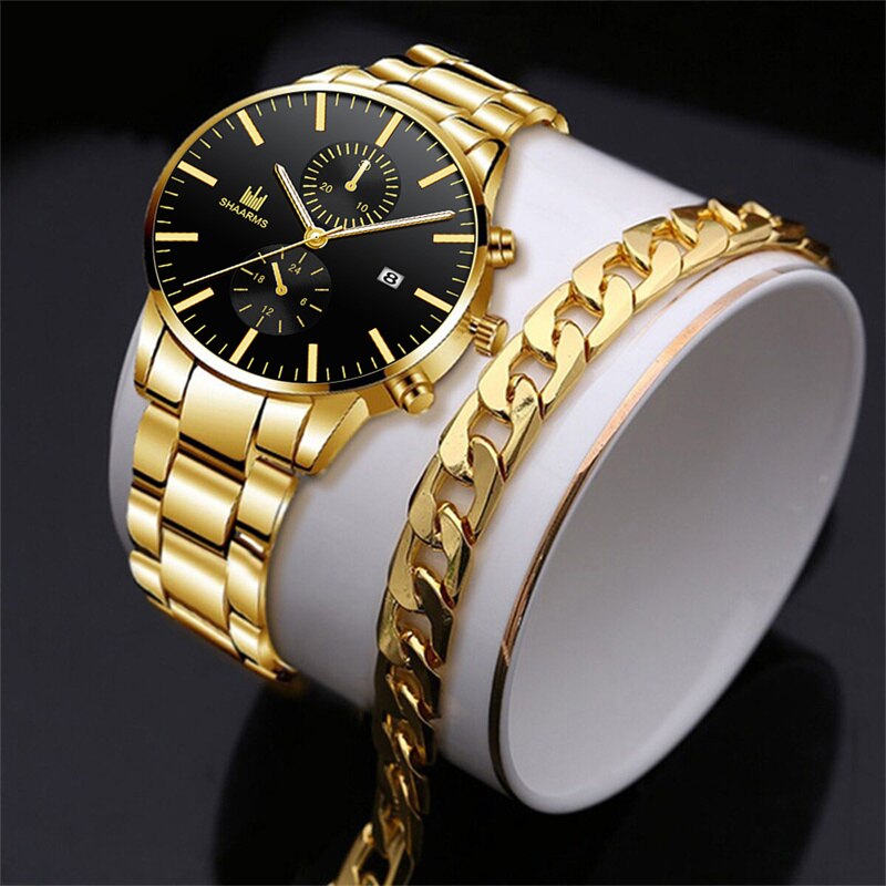 Fake Hree Eye Fashion Business Quartz Watch