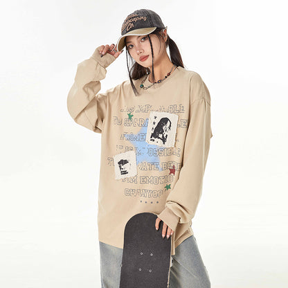 American Retro Distressed Wash Long Sleeves