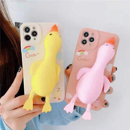 Ins Cartoon Kneading Duck Mobile Phone Shell Silicone