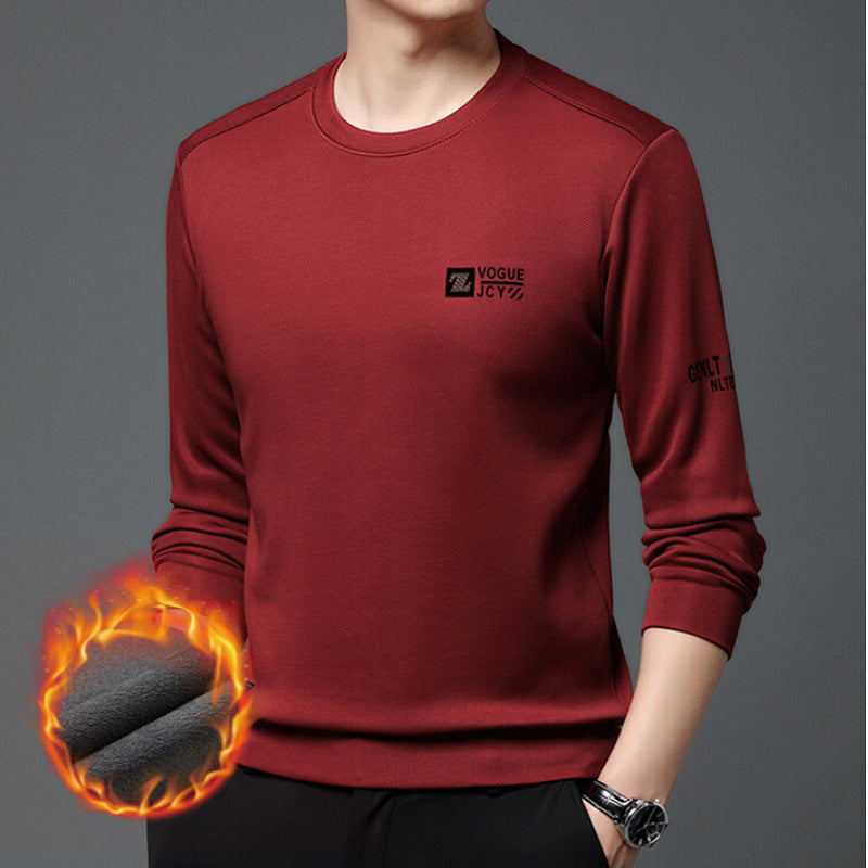 Autumn And Winter New Fleece-lined Thickened Men's Sweater