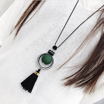 Tassel Long Necklace For Women All-match