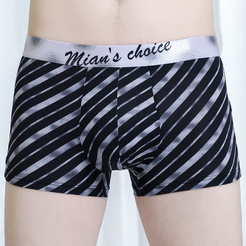 Ice Silk Men's Underwear Comfort Printing Shorts