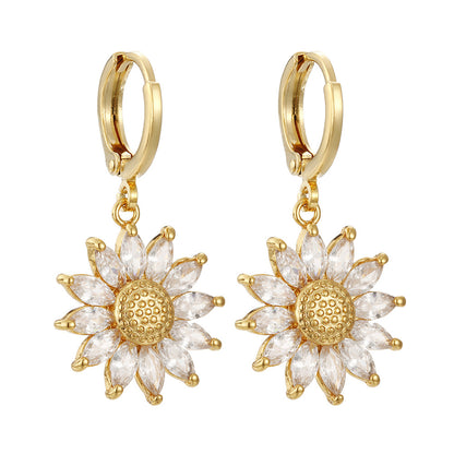 High-grade Niche Creative Design Sunflower Earrings For Women