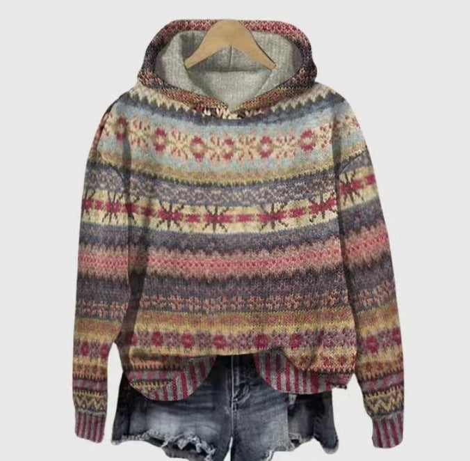 Retro Hoodie Sweater Coat