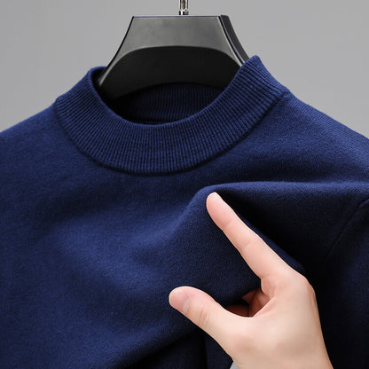 Half Turtleneck Thermal Young And Middle-aged Casual Solid Color Sweater