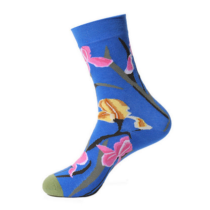 Renaissance Men And Women Mid-calf Spring And Autumn Cotton Sock