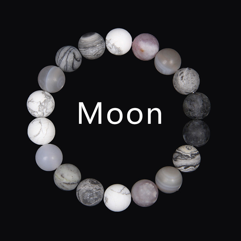 Universe Solar System Volcanic Rock Eight Planets Bracelet