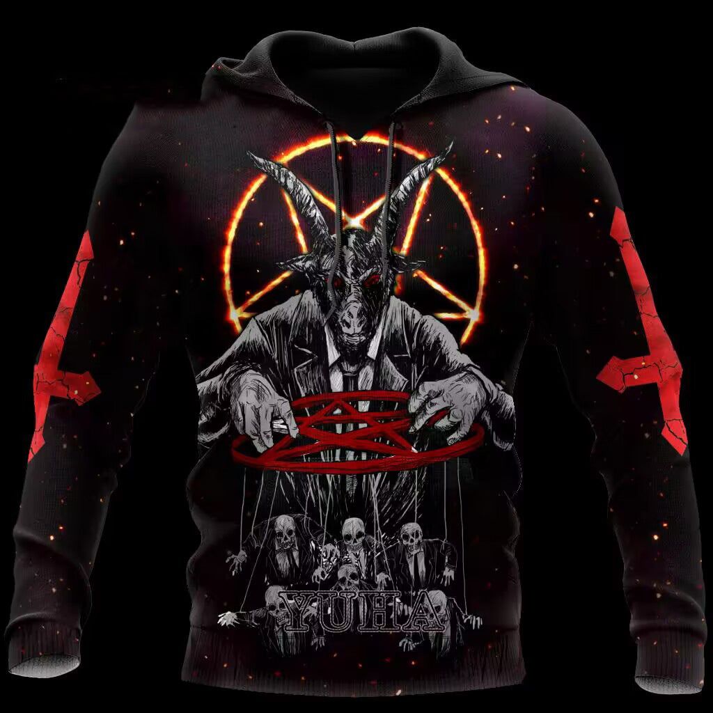 Spring And Autumn Fashion 3D Sweater Viking Warrior Printing