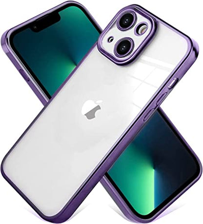 mobistyle Liquid Silicone Case for iPhone 13 Case, Individual Protection for Each Lens Shockproof Rubber Full Body Thickened Design Compatible for iPhone 13 (Purple)