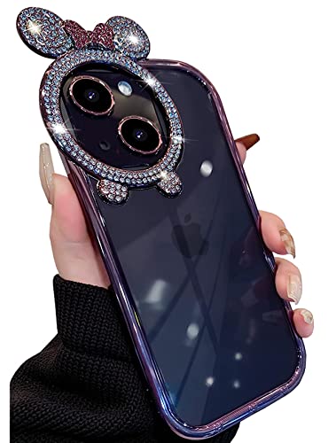 mobistyle Liquid Silicone Case for iPhone 13 Case, Individual Protection for Each Lens Shockproof Rubber Full Body Thickened Design Compatible for iPhone 13 (Purple)