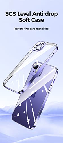 mobistyle Liquid Silicone Case for iPhone 13 Case, Individual Protection for Each Lens Shockproof Rubber Full Body Thickened Design Compatible for iPhone 13 (Purple)