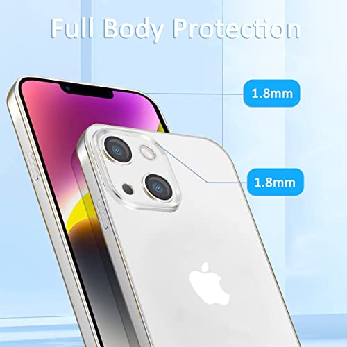 mobistyle Liquid Silicone Case for iPhone 13 Case, Individual Protection for Each Lens Shockproof Rubber Full Body Thickened Design Compatible for iPhone 13 (Purple)