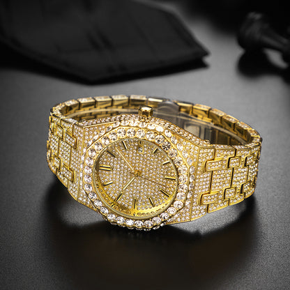 Fashion Starry Diamond Men's Quartz Watch