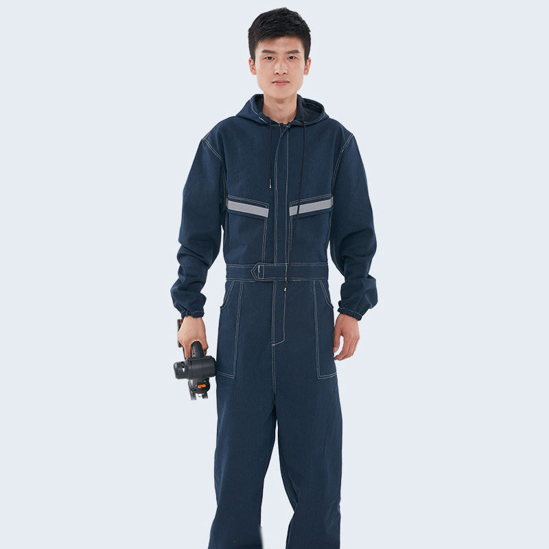 One-piece Denim Overalls Suit Men