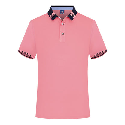 Casual Solid Color Short-sleeved T-shirt Lapel Shirt