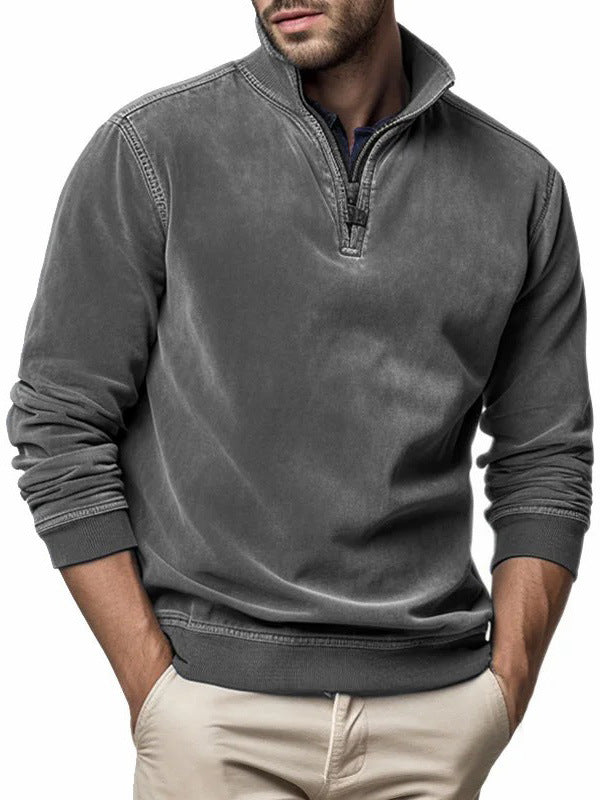 European And American Half Zip Sweaters With Ethnic Style