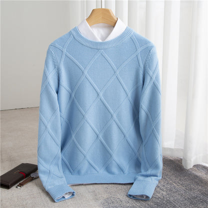 Fashion Woolen Sweater Men's Solid Color