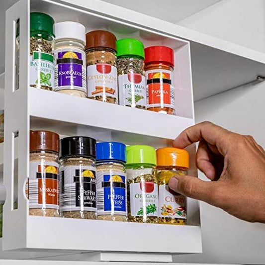 Kitchen rotating rack spice rack