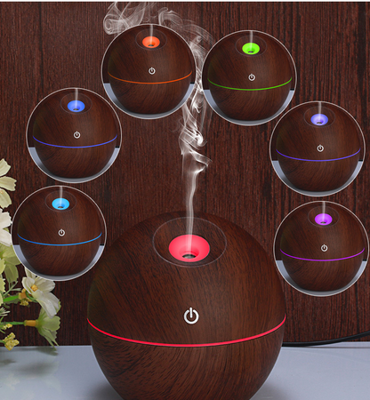 USB Aroma Essential Oil Ultrasonic Cold Steam Diffuser Air Humidifier Purifier 7 Color Change LED Night Light for Home Office