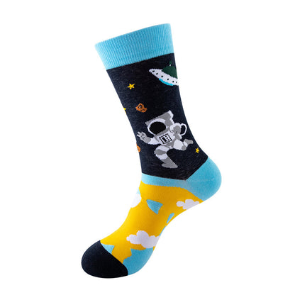 Mid-tube Star Animal Tide Socks