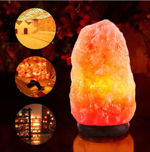 Crystal salt lamp socket lamp creative decoration gift rose salt lamp night light bedside lamp