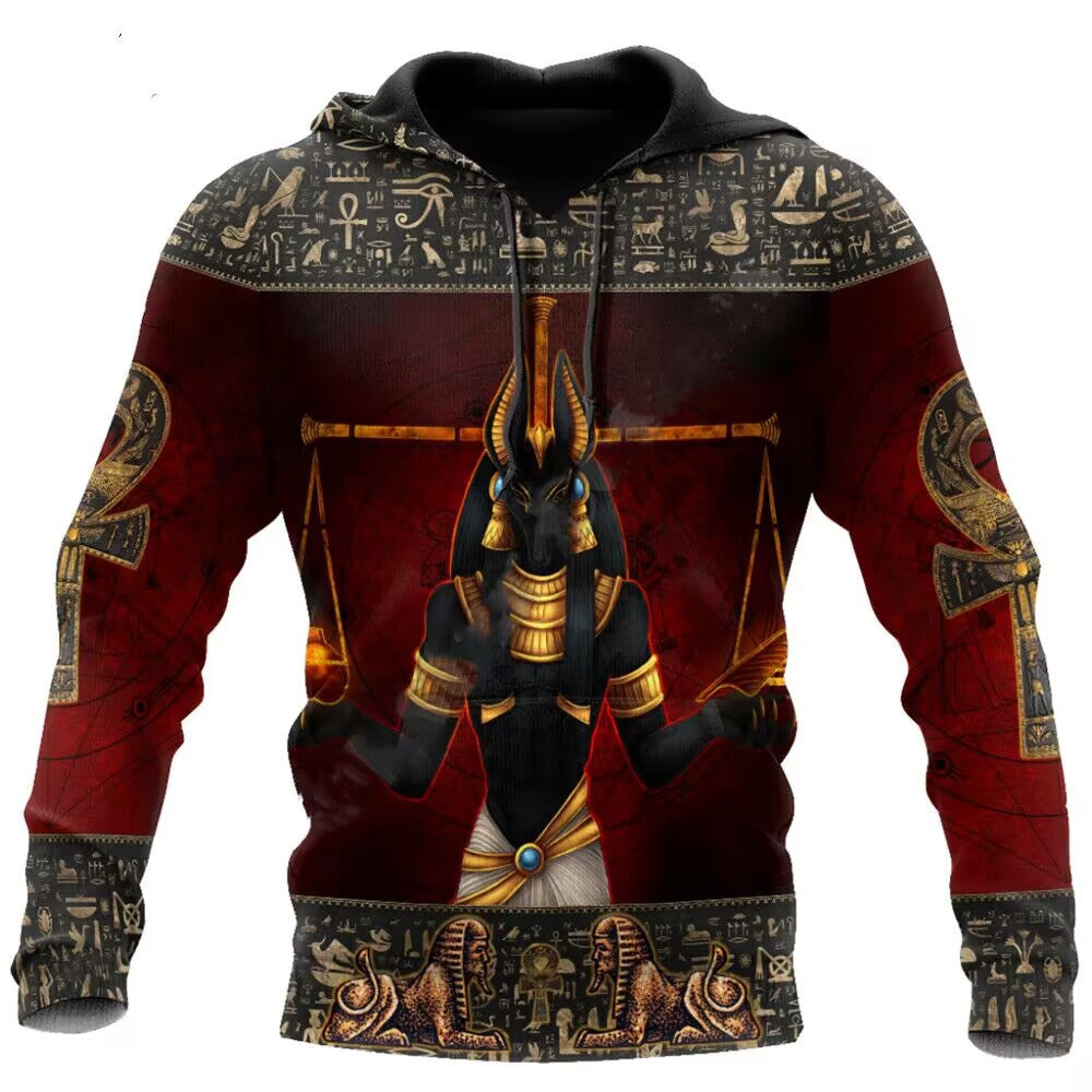 Spring And Autumn Fashion 3D Sweater Viking Warrior Printing