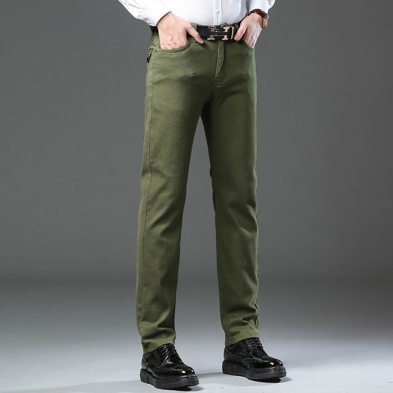 Straight Stretch Comfortable Trousers Mid-high Waist Pants