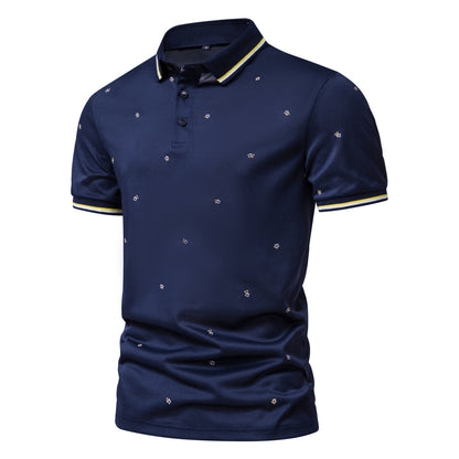 Lapel Short-sleeved T-shirt Men's Summer New Breathable Polo Shirt