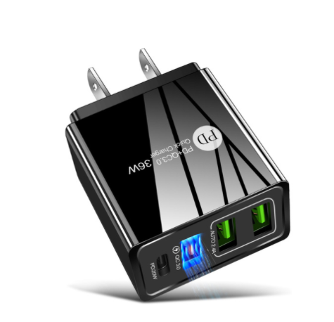 Dual USB Fast Charge Mobile Phone Charger Multi-port USB With PD Charging Head