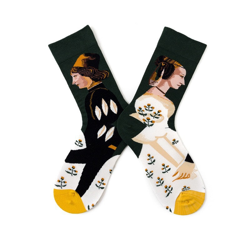 Artistic Women's Socks Jacquard Street Sesh Retro