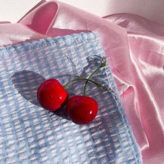 Red Cherry Fruit Earrings Female