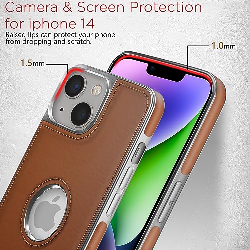 Pikkme iPhone 14 Back Cover | Flexible Pu Leather | Full Camera Protection | Raised Edges | Super Soft-Touch | Bumper Case for iPhone 14 (Black)