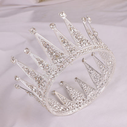 Alloy Retro Round Bridal Crown Hair Ornament