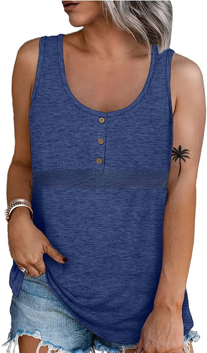 Women's Sleeveless T-shirt Knitted Vest Breasted