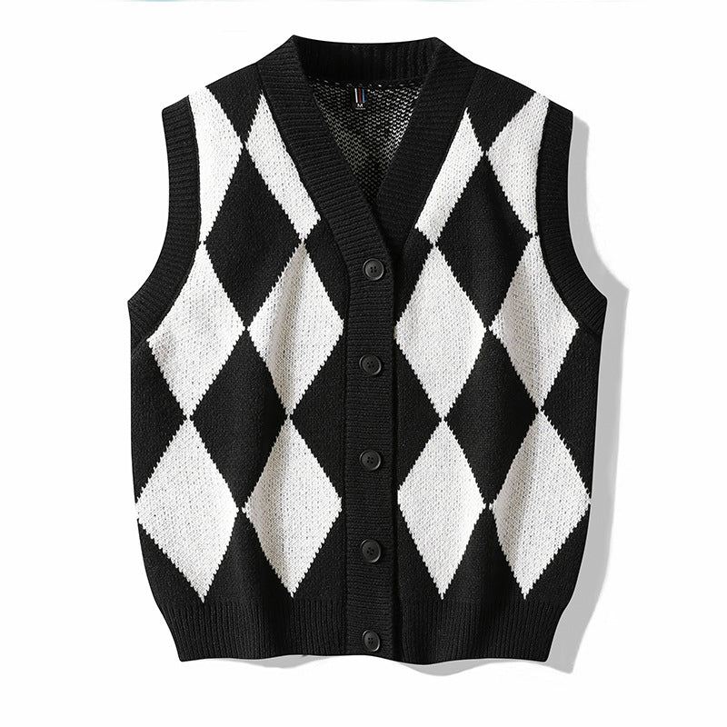 Autumn And Winter Leisure Men's V-neck Sweater Woolen Vest