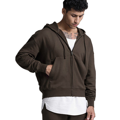 Spring And Autumn Men's Cardigan Hoodie